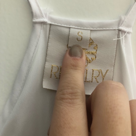 Revelry, white pleated size small maxi dress - Picture 5 of 7